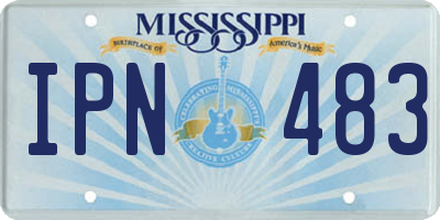 MS license plate IPN483
