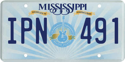MS license plate IPN491