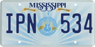 MS license plate IPN534