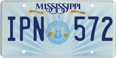 MS license plate IPN572