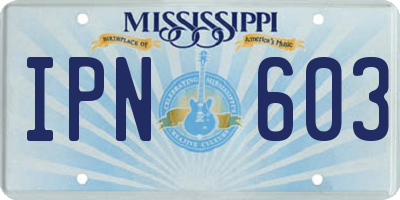 MS license plate IPN603
