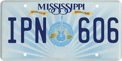 MS license plate IPN606