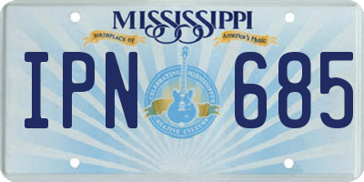 MS license plate IPN685