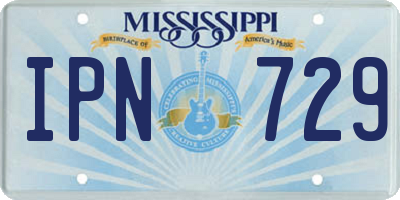 MS license plate IPN729