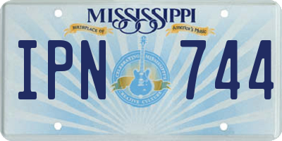 MS license plate IPN744
