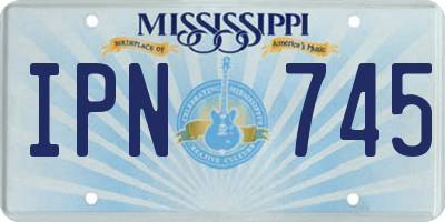 MS license plate IPN745