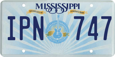 MS license plate IPN747