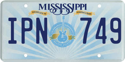 MS license plate IPN749