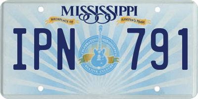 MS license plate IPN791