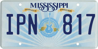 MS license plate IPN817