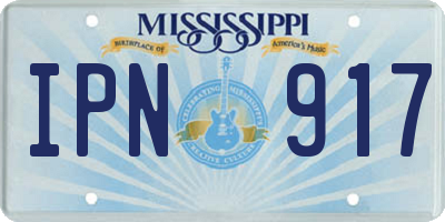 MS license plate IPN917