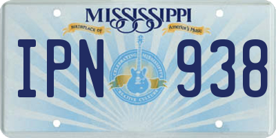 MS license plate IPN938