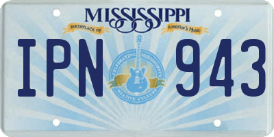 MS license plate IPN943