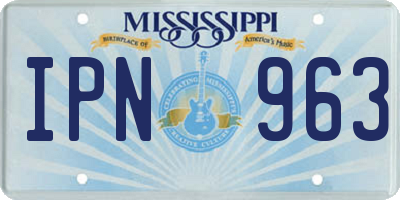MS license plate IPN963