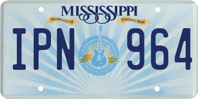 MS license plate IPN964