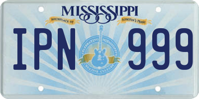 MS license plate IPN999