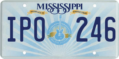 MS license plate IPO246
