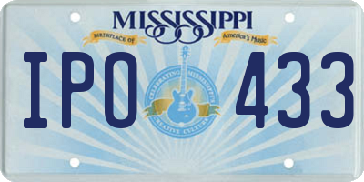 MS license plate IPO433