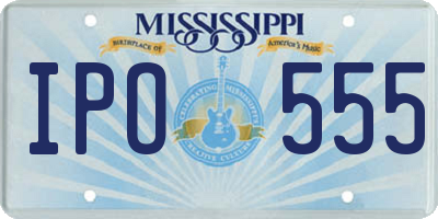 MS license plate IPO555