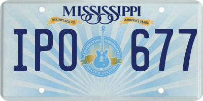 MS license plate IPO677
