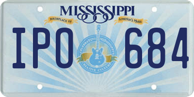 MS license plate IPO684