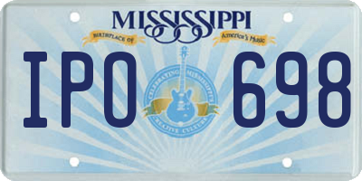 MS license plate IPO698