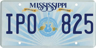 MS license plate IPO825