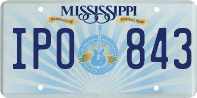 MS license plate IPO843