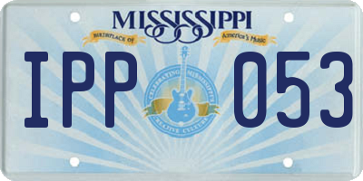 MS license plate IPP053