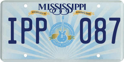 MS license plate IPP087
