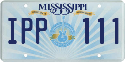 MS license plate IPP111