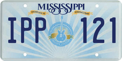 MS license plate IPP121