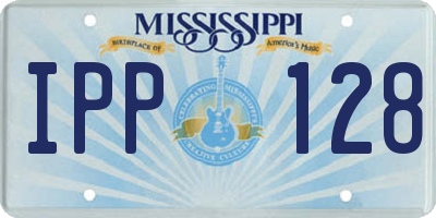 MS license plate IPP128