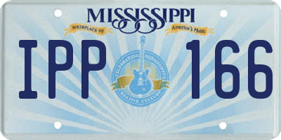MS license plate IPP166