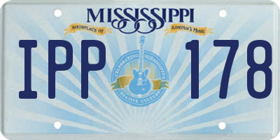 MS license plate IPP178