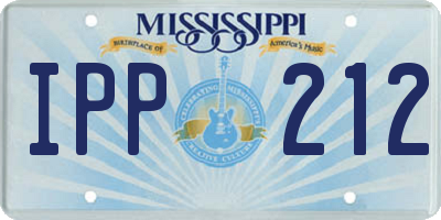 MS license plate IPP212