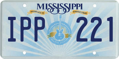 MS license plate IPP221