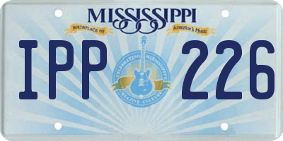 MS license plate IPP226