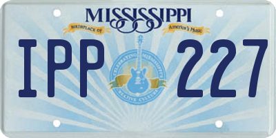 MS license plate IPP227