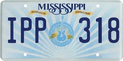 MS license plate IPP318