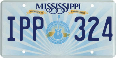 MS license plate IPP324