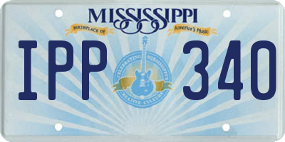 MS license plate IPP340
