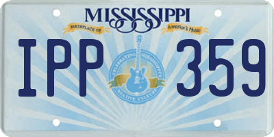 MS license plate IPP359