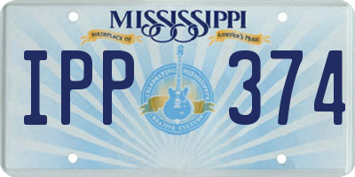 MS license plate IPP374