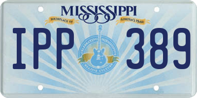 MS license plate IPP389