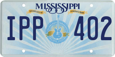 MS license plate IPP402
