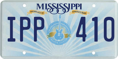 MS license plate IPP410