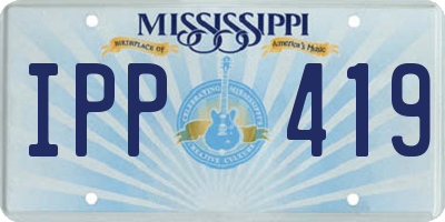 MS license plate IPP419