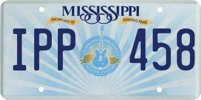 MS license plate IPP458