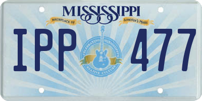 MS license plate IPP477
